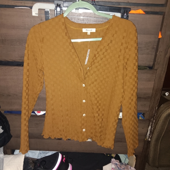 MADEWELL Checkerboard Jacquard Cardigan - Picture 7 of 9